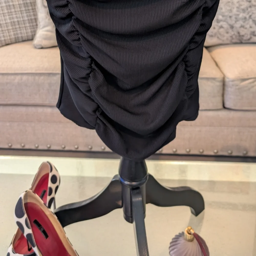 Black Ruched Dress - Picture 6 of 11